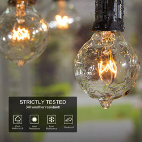 CHYSUPER G40 dimmable bulbs not compatible with solar string lights