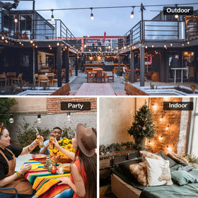 CHYSUPER G40 outdoor string lights ready for patio decor