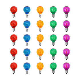 CHYSUPER G40 multicolor bulbs in a pack for vibrant outdoor décor