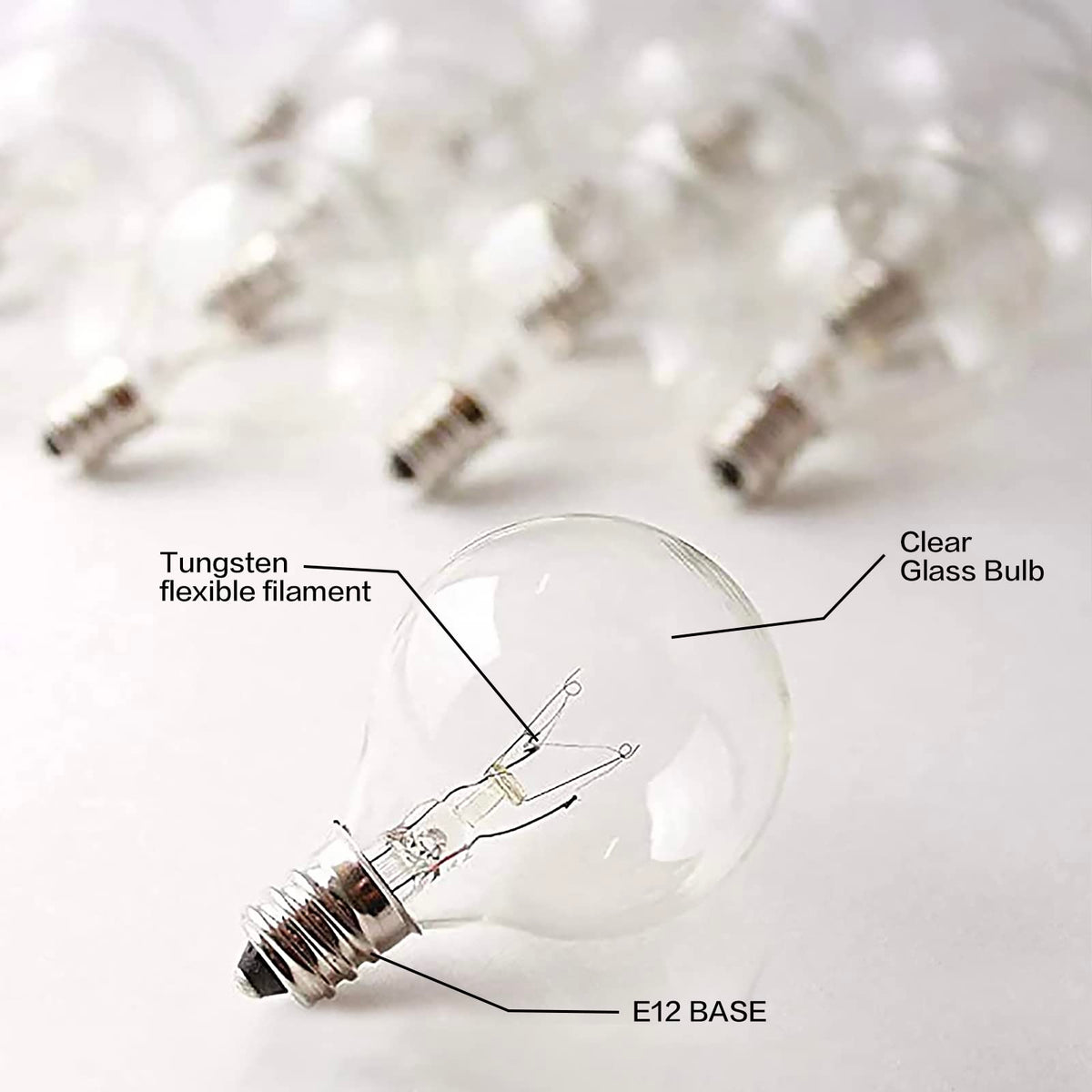 CHYSUPER G40 bulb fits chandeliers and pendant fixtures indoors or outdoors