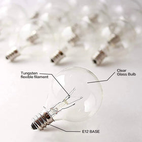 CHYSUPER G40 bulb fits chandeliers and pendant fixtures indoors or outdoors