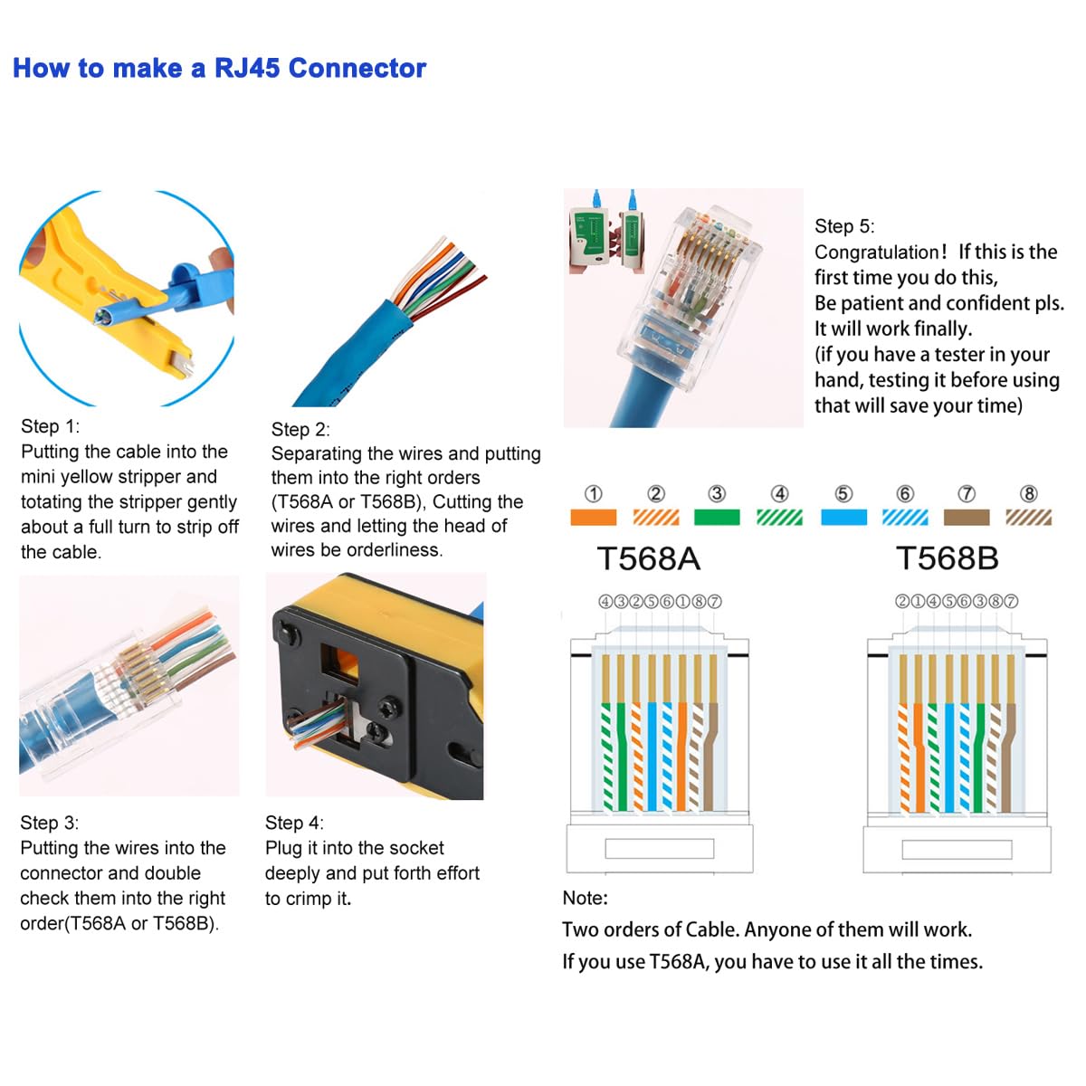 CHZHLM RJ11/12 connectors for home setups and compatibility.