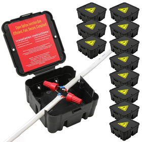 CICHKELY black open splice junction box with cover ensures quick, safe wiring connections.