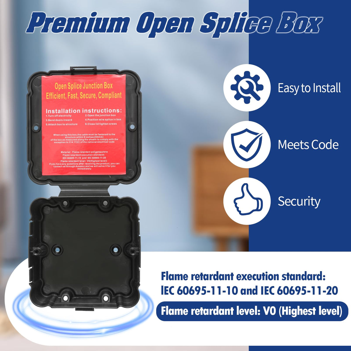 CICHKELY open splice box offers 5-second installation for easy DIY repairs.