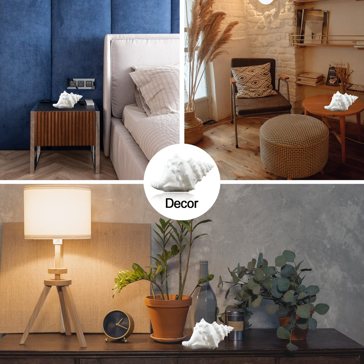 CICINY conch-shell night light demonstrates auto-off timer for energy saving.