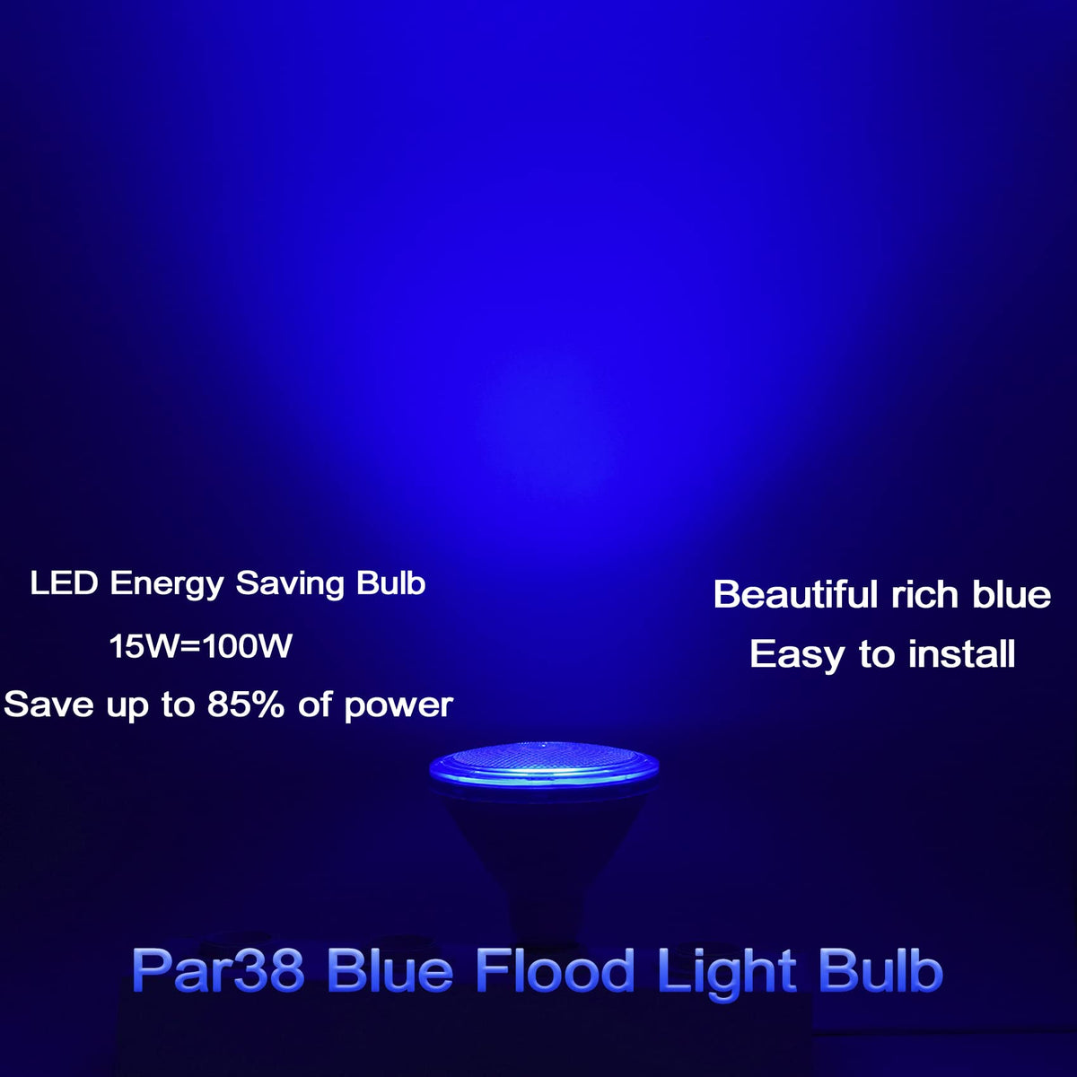 CICINY blue Par38 bulb offers 15W energy efficient equivalent to 100W.