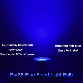 CICINY blue Par38 bulb offers 15W energy efficient equivalent to 100W.