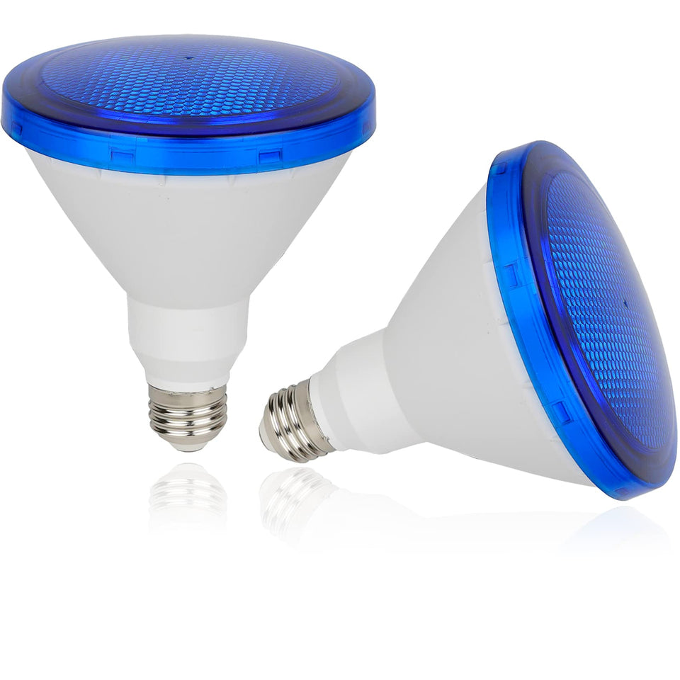 CICINY Par38 blue flood bulb for indoor ambient lighting.