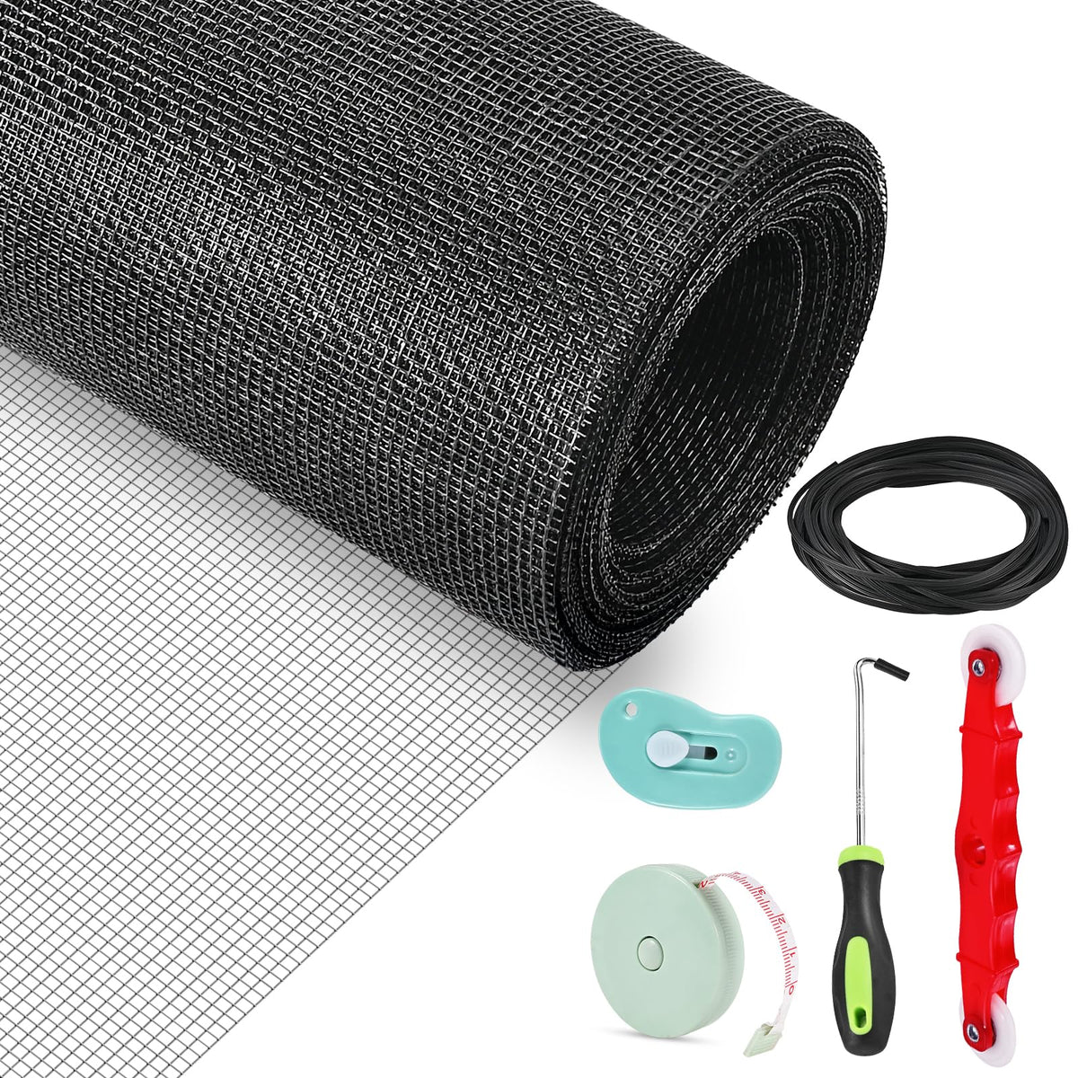 Cieex window screen repair kit mesh-roller for quick installation
