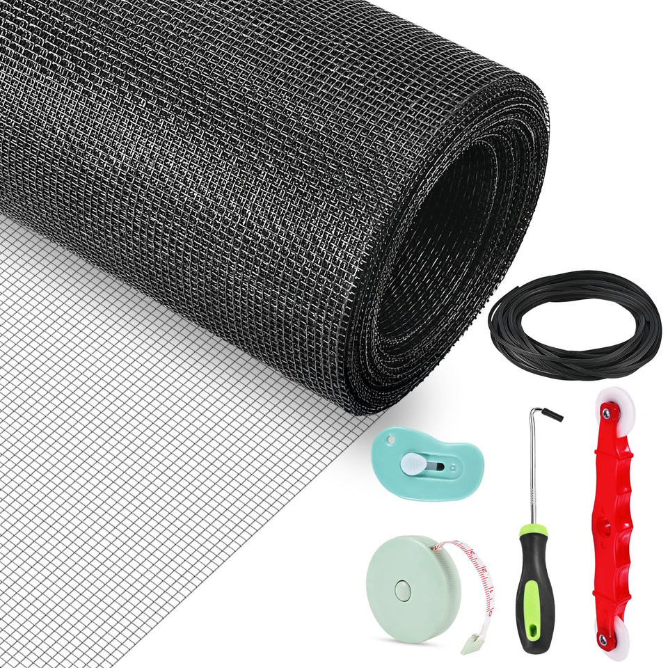 Cieex window screen repair kit mesh-roller for quick installation