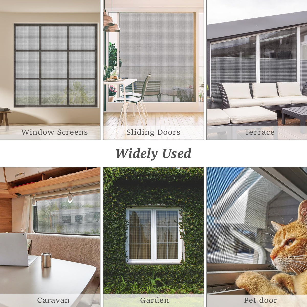 Cieex window screen repair kit pet-resistant mesh blocks insects