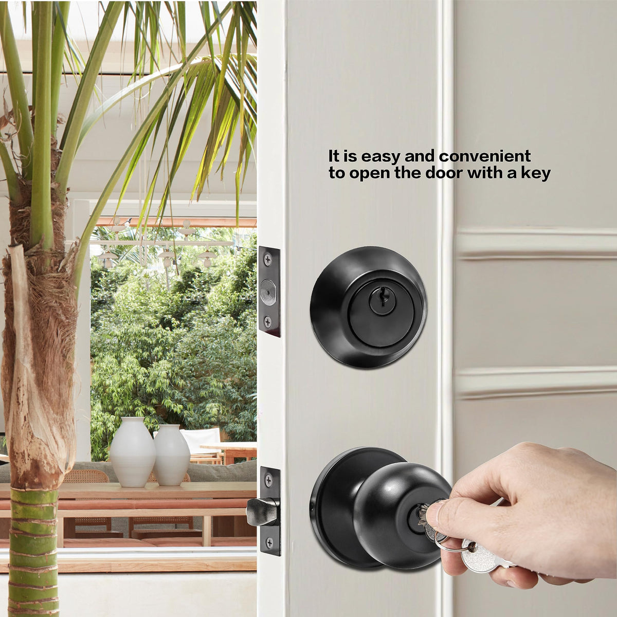 Cielsa Dawn front door lock set deadbolt close-up emphasizing sturdy stainless steel for enhanced security.