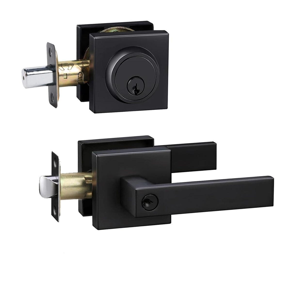 Cielsa Dawn matte black front door lock set for secure entry