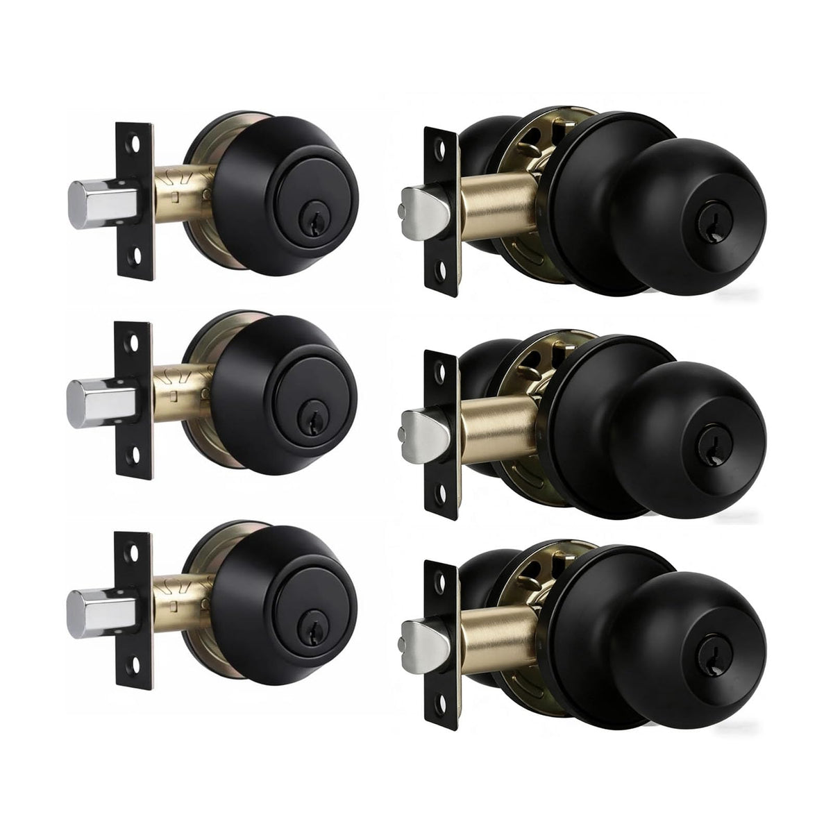 Cielsa Dawn keyed-alike exterior knob and deadbolt set for secure front doors.