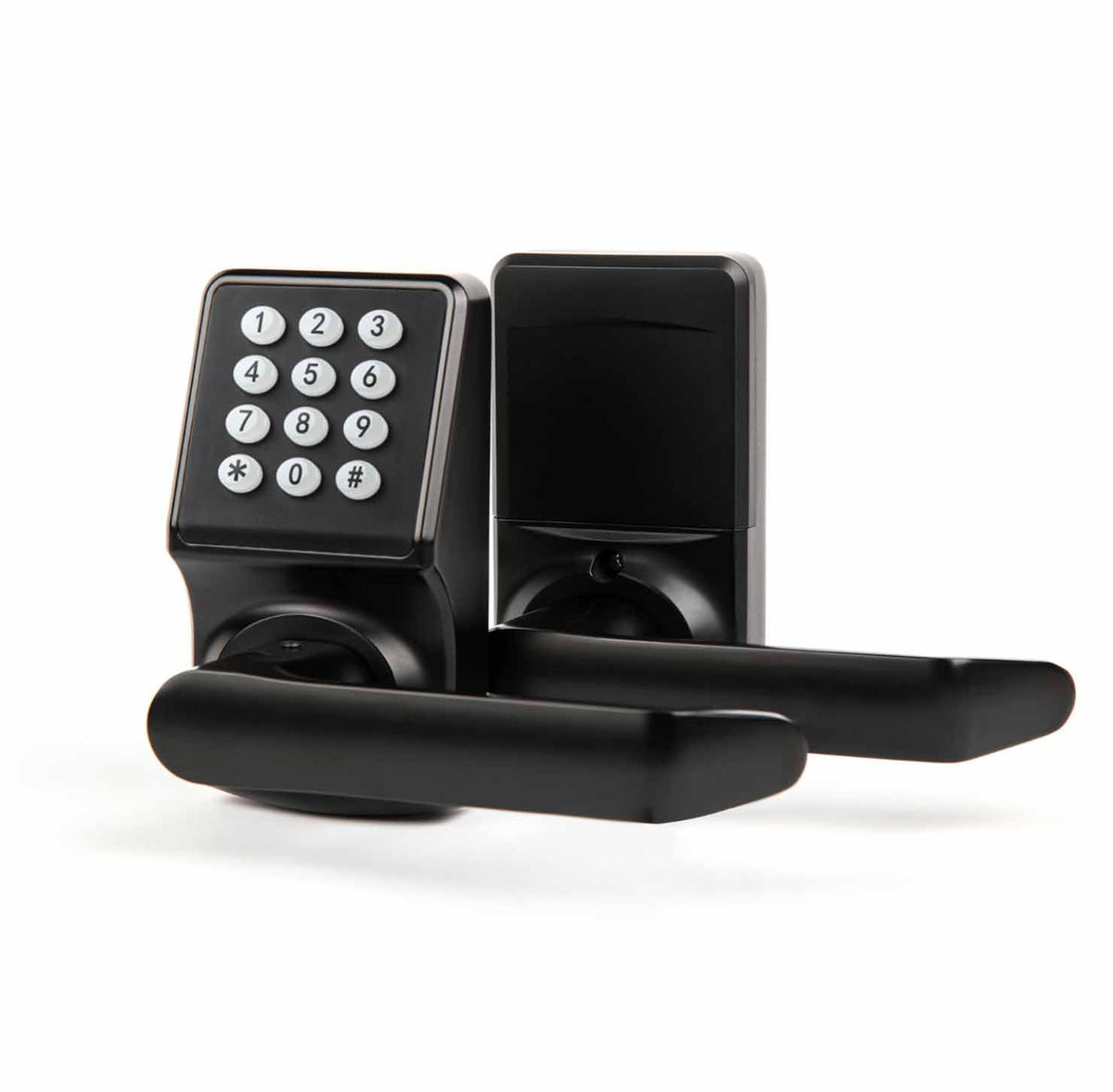Cielsa Dawn keyless entry lock with handle, front view, secure access for home or hotel