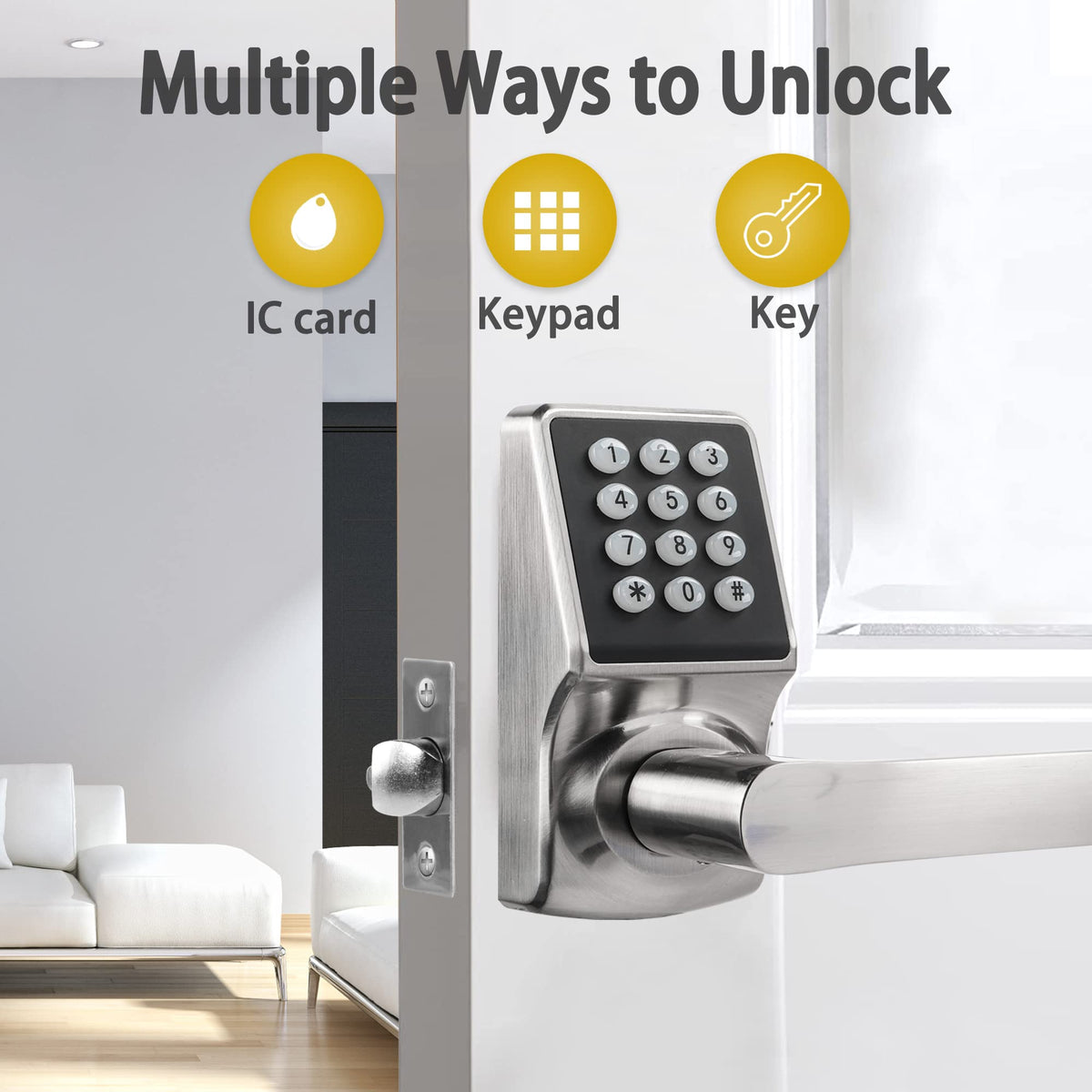 Cielsa Dawn keyless entry handle with IC card for flexible access.