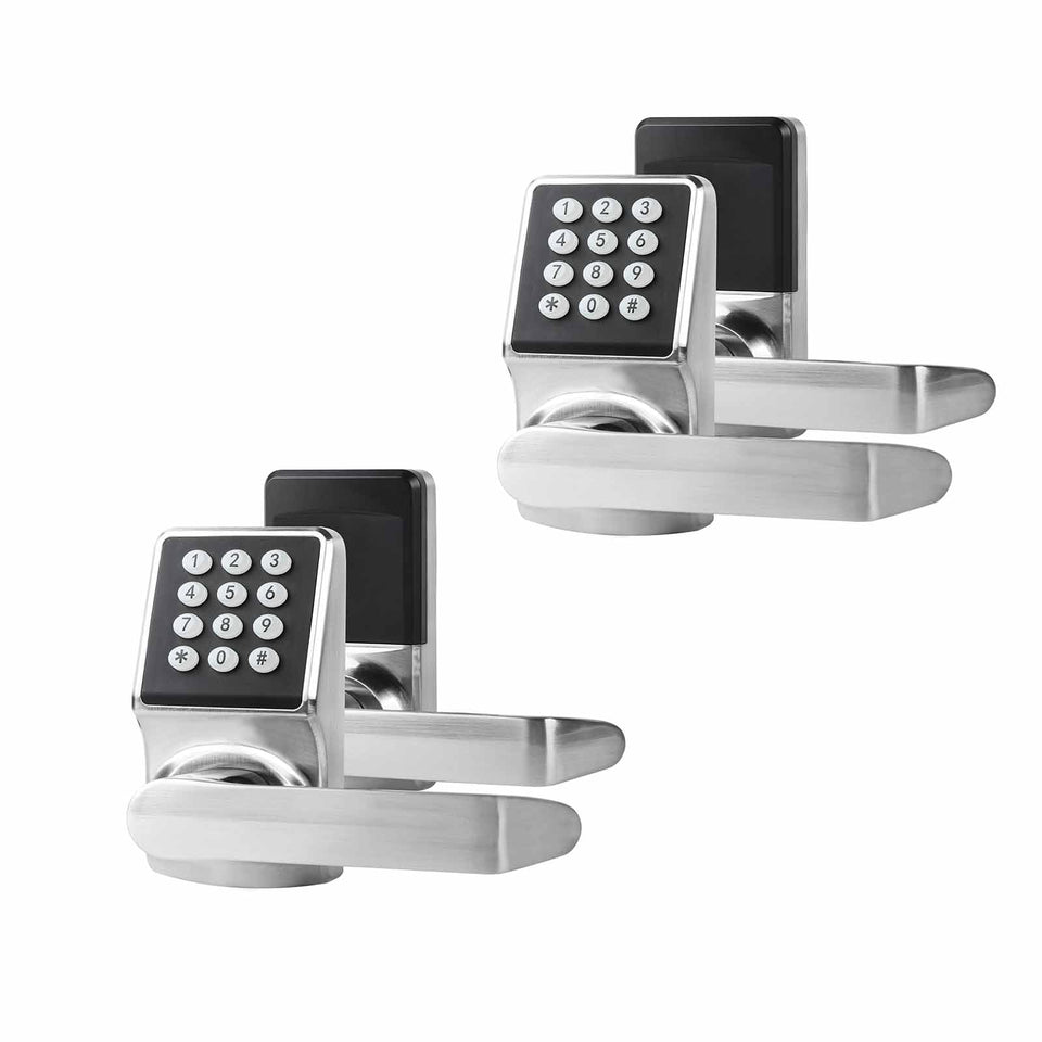 Cielsa Dawn keypad door lock with handle enables quick keyless entry at home.