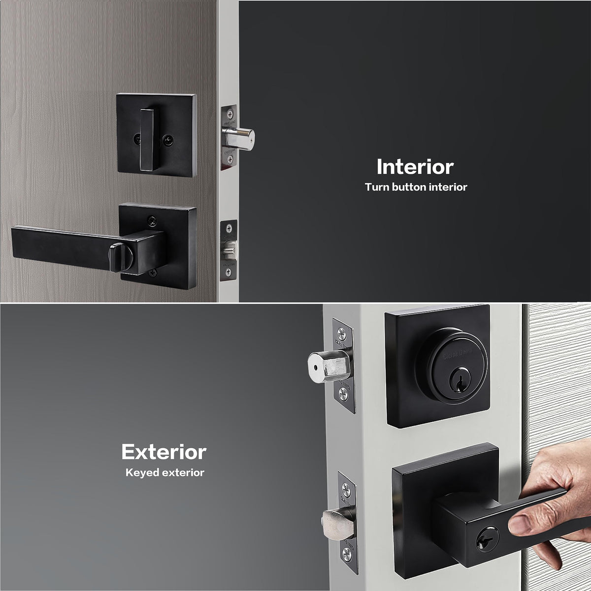 Cielsa Dawn reversible handle shows left-right door compatibility and versatile installation.