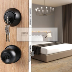 Cielsa Dawn single-cylinder deadbolt in matte black for convenient entry.