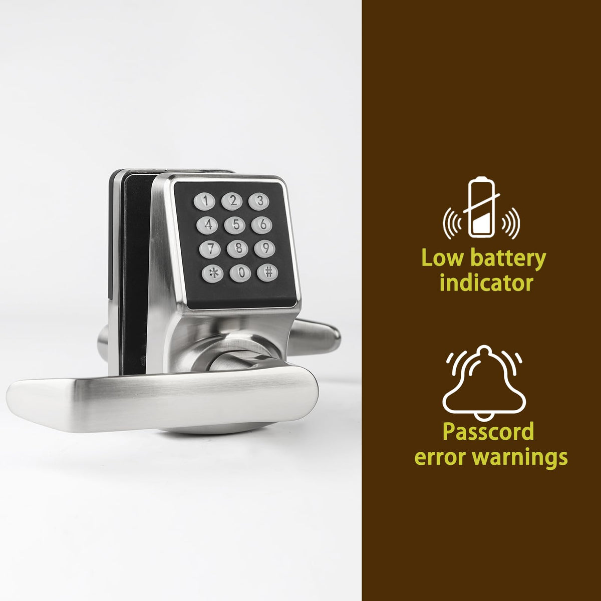 Zinc alloy front and back panels on Cielsa Dawn lock for durability