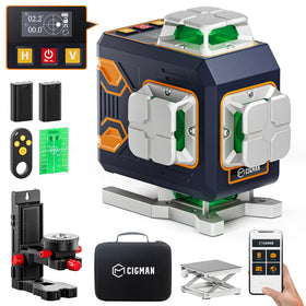 CIGMAN 4x360 green cross line laser for precise room alignment