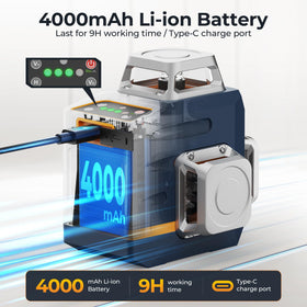 CIGMAN laser level remote-control enables hands-free visibility and brightness adjustments