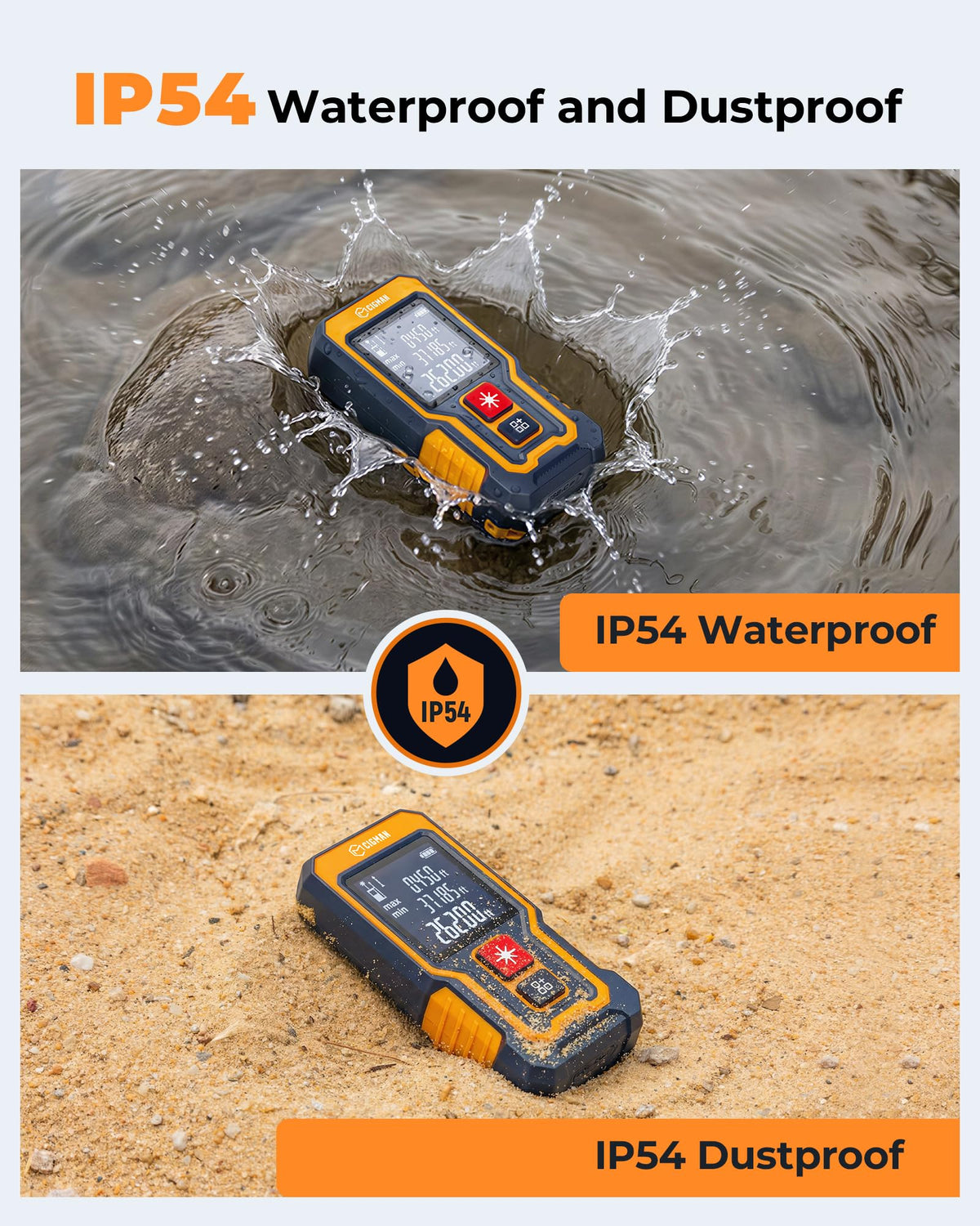 CIGMAN wrist strap enhances grip during one-handed measurements