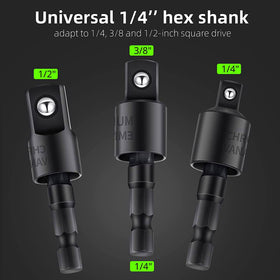 CIGOTU 360° rotatable adapter 1/4 to 3/8 inch expands fastening options