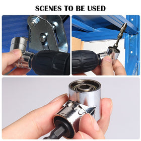 CIGOTU adapter set with half-inch hex shank enables versatile drill-to-screw conversions.