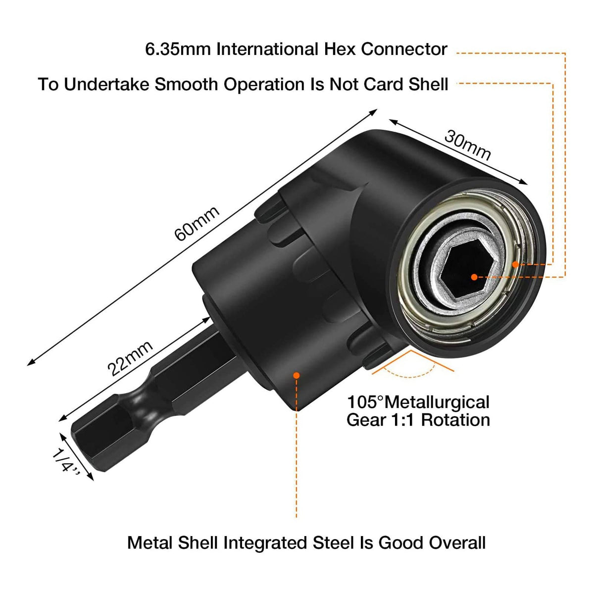 CIGOTU L-shaped double-ended socket for varied screws.