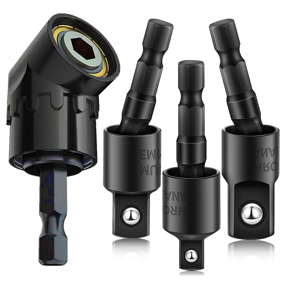 CIGOTU 105-degree right-angle adaptor shown for tight spaces and reach