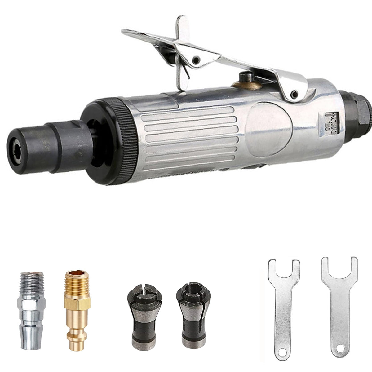CILEONBE 1/4-inch air die grinder front view for tight-space power