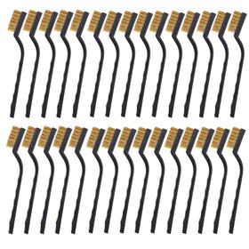 CILEONBE 30-piece mini brass wire brush set package for compact cleaning tasks.