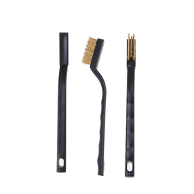 CILEONBE brass wire brush head close-up showing durable bristles for rust removal.