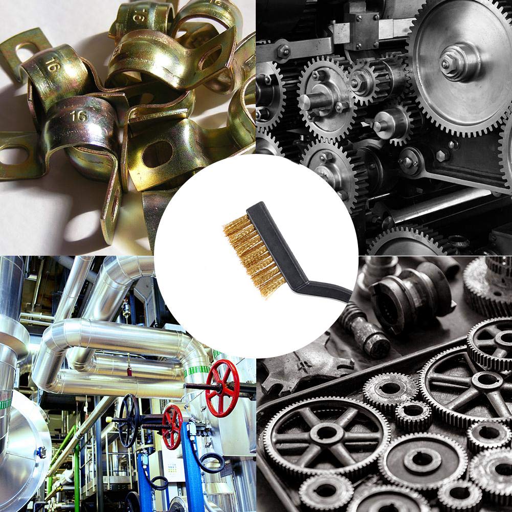 CILEONBE brush cleans rust and slag on metal surfaces with precision.