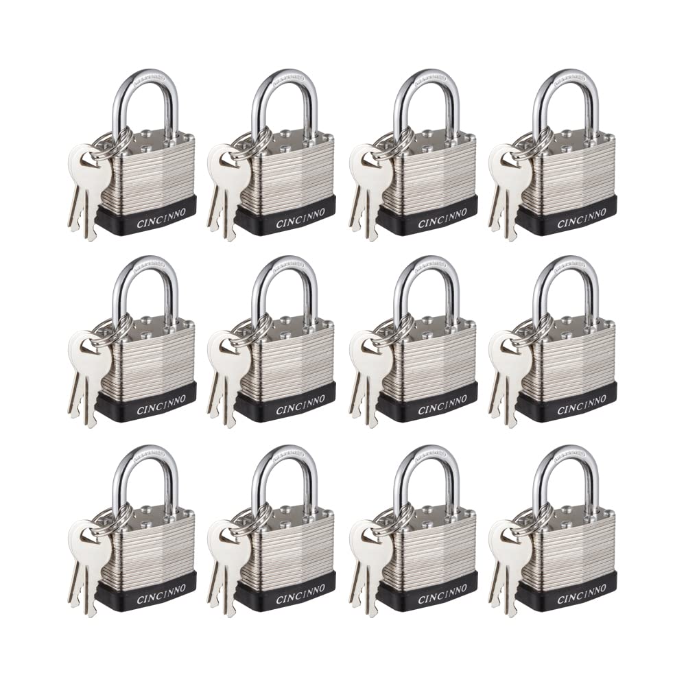 CINCINNO 40mm padlock close-up with nickel plating and smooth operation.