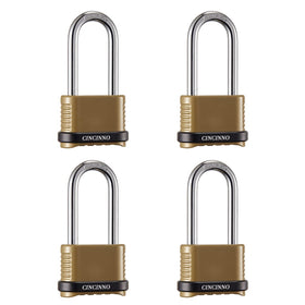 CINCINNO heavy-duty lock closeup showing rugged zinc body for outdoor security.