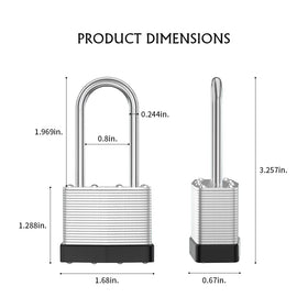 CINCINNO padlock with long shackle highlighting extended reach