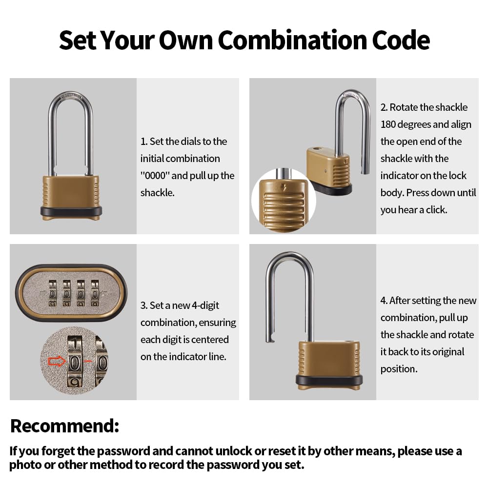 CINCINNO four-pack of padlocks ideal for securing multiple items.