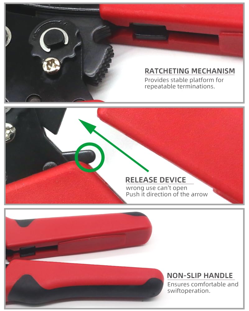 CINLIN SN-68B ergonomic handle provides a non-slip grip.