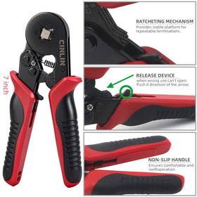 CINLIN square-crimp surfaces with four claws ensure uniform compression.