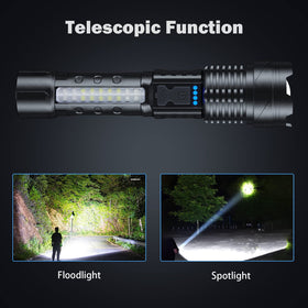 Cinlinso flashlight rechargeable with USB fast-charge for quick topping