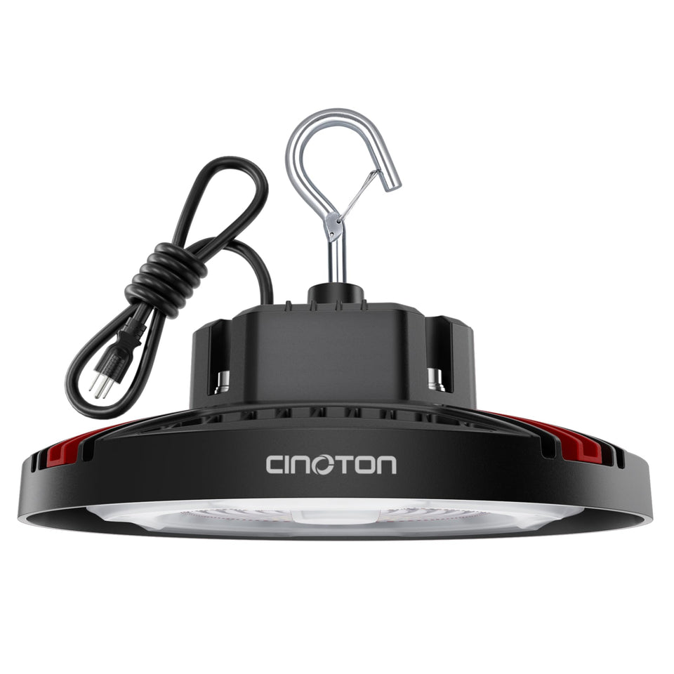 CINOTON 160W UFO LED High Bay Light with 24,000 lm brightness for warehouses