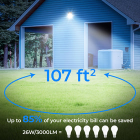 Cinoton 5000K daylight outdoor light enhances visibility at night.
