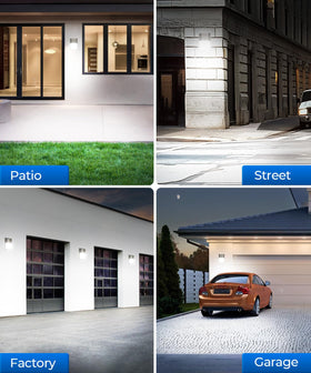 CINOTON two-pack outdoor security flood lights for entryways