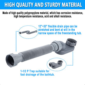 Cinsda bath drain kit with sealing tape for quick, secure installation