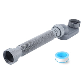 Cinsda low-profile P-trap assembly for compact freestanding tubs, easy to install
