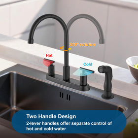 Cinwiny 3-hole installation supports versatile deck mounting