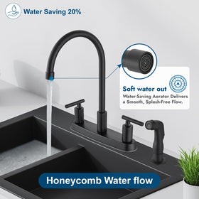 Cinwiny 4-hole installation accommodates extra sprayer and flexible setup