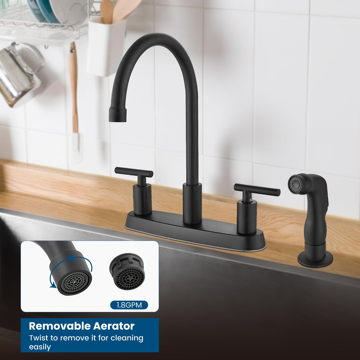 Cinwiny matte black finish resists fingerprints and rust